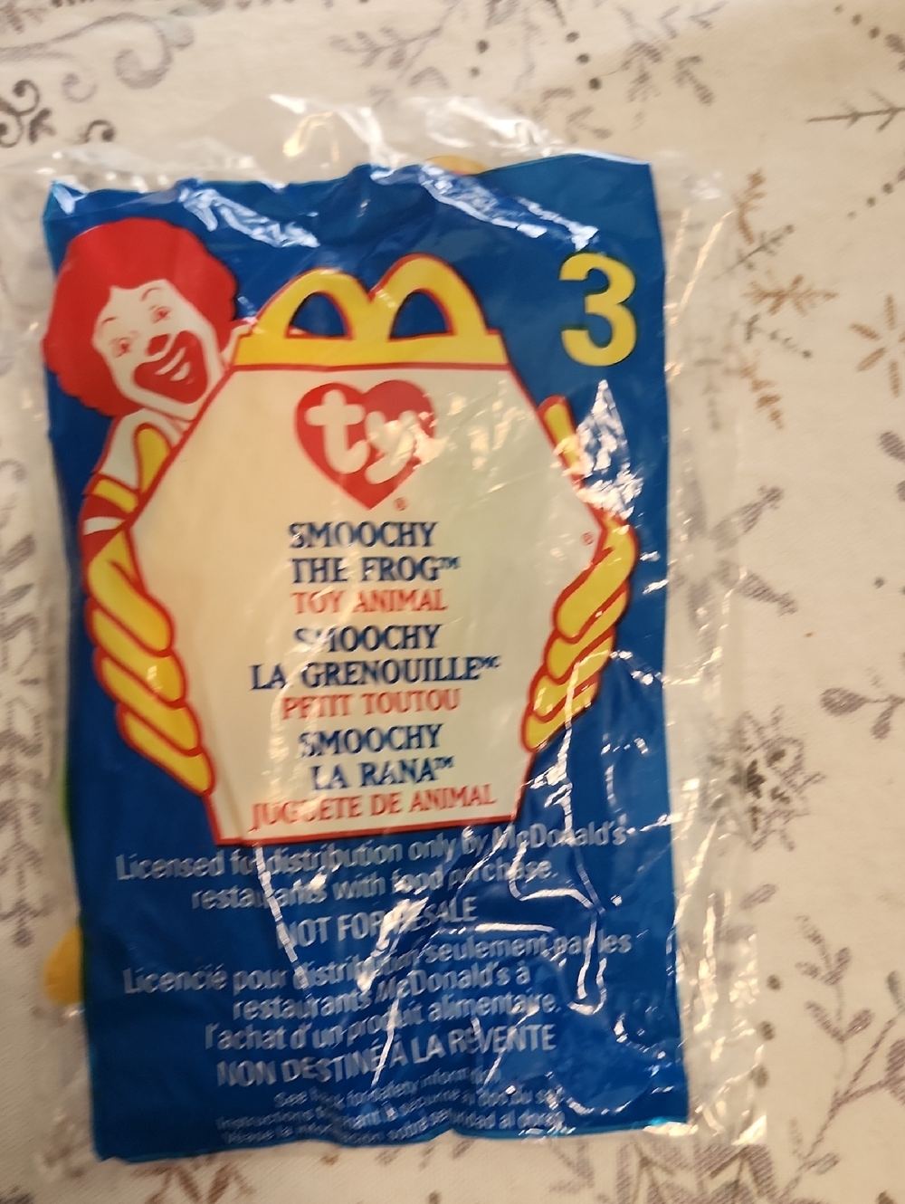 Ty McDonald's Happy Meal Smoochy the Frog Pack - Blue and Yellow